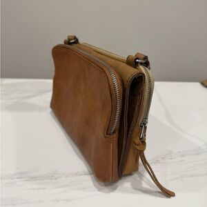 Madewell Twin Pouch Leather Crossbody Bag